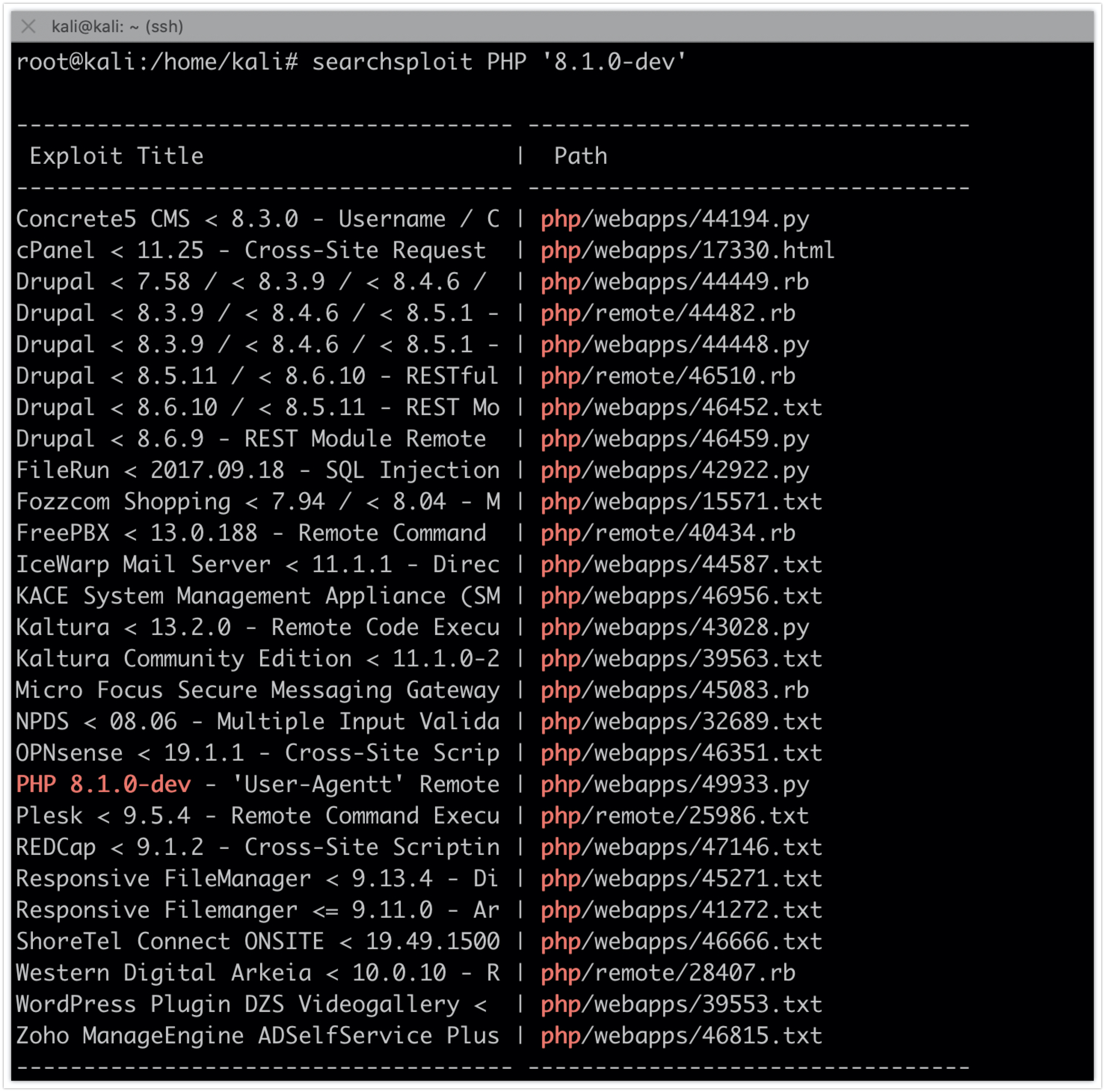 searchsploit_php8_1_0-dev